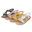 Snygga / Fina Svarta Casual Platt Sandaler Dam 2020 Rhinestone Peep Toe Sandaler