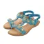 Böhmen Sommer Rosa Strand Sandalen Damen 2020 Perle Strass Peeptoes Flache Sandaletten