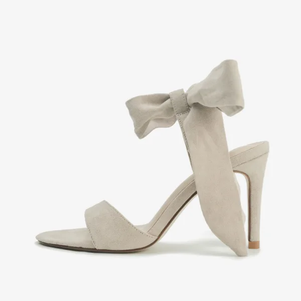 Enkla Röd Casual Mocka Rosett Sandaler Dam 2020 8 cm Stilettklackar Peep Toe Sandaler