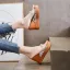 Sexy Transparent Braun Sommer Freizeit Sandalen Damen 2020 Strass 6 cm Keilabsatz Plateau Peeptoes Sandaletten