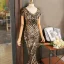 Sparkly Gold Evening Dresses  2018 Trumpet / Mermaid Sequins V-Neck Short Sleeve Floor-Length / Long Formal Dresses
