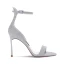 Sexy Sparkly Gold Evening Party Womens Sandals 2020 Leather Ankle Strap Sequins 10 cm Stiletto Heels Open / Peep Toe Sandals
