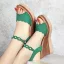Chic / Beautiful Black Street Wear Womens Sandals 2020 Rhinestone 8 cm Wedges Platform Open / Peep Toe Sandals