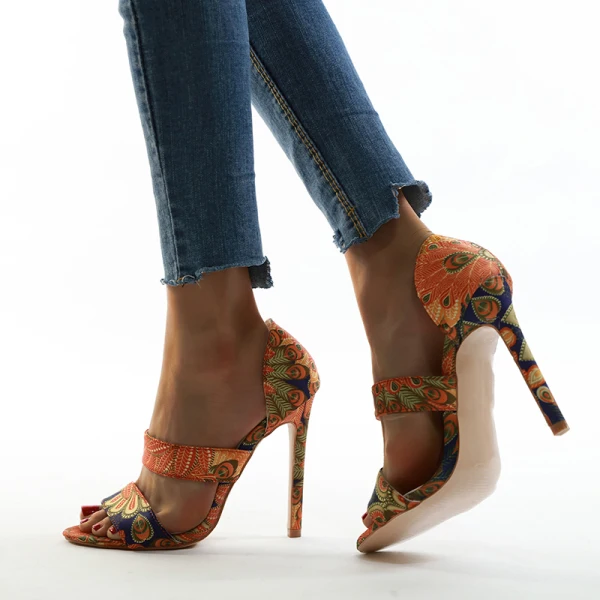 Modest / Simple Multi-Colors Casual Womens Sandals 2020 12 cm Stiletto Heels Open / Peep Toe Sandals