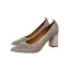 Enkla Svarta Casual Pierced Sandaler Dam 2020 Läder 7 cm Tjocka Klackar Spetsiga Sandaler