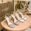 Schlicht Sexy Ivory / Creme Abend Sandalen Damen 2020 Knöchelriemen Strass 8 cm Stilettos Peeptoes Sandaletten