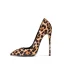 Mode Tan Afton Leopardmönstrad Pumps 2020 12 cm Stilettklackar Spetsiga Pumps