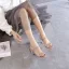 Transparent Sexy Gold Casual Womens Sandals 2020 Rhinestone 6 cm Thick Heels Open / Peep Toe Sandals