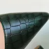 Modest / Simple Dark Green Street Wear Pumps 2020 Snakeskin Print 12 cm Stiletto Heels Pointed Toe Pumps