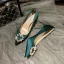 Modern / Fashion Dark Green Satin Pearl Rhinestone Pumps 2021 7 cm Stiletto Heels Pointed Toe Prom Pumps High Heels