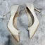 Elegante Weiß Perle Brautschuhe 2020 Leder 10 cm Stilettos Spitzschuh Hochzeit Pumps