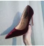 Fine Rød Lær Gateklær Pumps 2020 Suede 10 cm Stiletthæler Spisse Pumps
