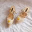 Chic / Beautiful Street Wear Lace Flower Womens Sandals 2020 X-Strap 5 cm Stiletto Heels Pointed Toe Sandals