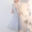 Chic / Beautiful Champagne Homecoming Graduation Dresses 2018 Ball Gown Appliques Lace Scoop Neck Strapless Sleeveless Short Formal Dresses