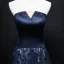 Chic / Beautiful Navy Blue Evening Dresses  2018 A-Line / Princess Crystal Strapless Sleeveless Backless Floor-Length / Long Formal Dresses