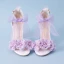 Chic / Beautiful White Outdoor / Garden Womens Sandals 2020 Bow Ankle Strap Pearl Rhinestone 7 cm Stiletto Heels Open / Peep Toe Sandals