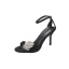 Modest / Simple Black Street Wear Womens Sandals 2020 Rhinestone Flower Ankle Strap 10 cm Stiletto Heels Open / Peep Toe Sandals