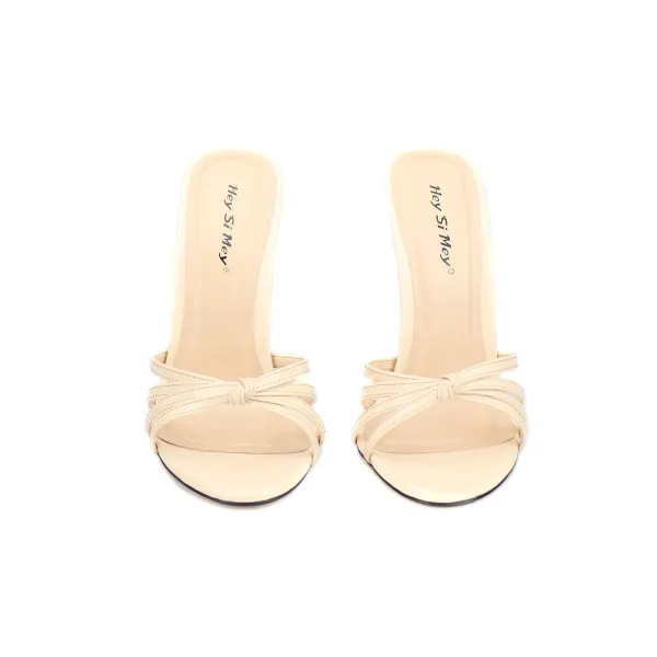 Schlicht Schwarz Freizeit Sandalen Damen 2020 13 cm Stilettos Peeptoes Sandaletten