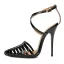 Modest / Simple Black Street Wear Womens Sandals 2020 X-Strap 13 cm Stiletto Heels Pointed Toe Sandals