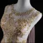 Chic / Beautiful Blushing Pink Evening Dresses  2018 A-Line / Princess Handmade  Beading Pearl Sequins Lace Scoop Neck Sleeveless Floor-Length / Long Formal Dresses