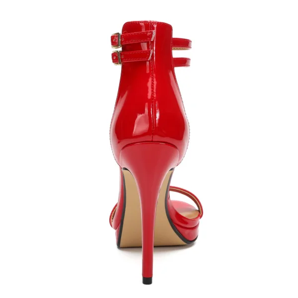 Chic / Beautiful Black Street Wear Womens Sandals 2020 Ankle Strap 11 cm Stiletto Heels Open / Peep Toe Sandals