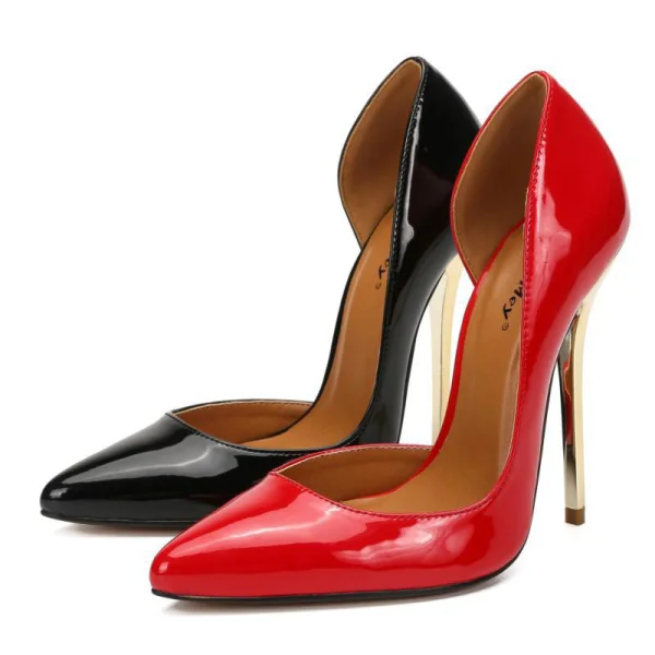 Chic / Beautiful Black Evening Party Womens Shoes 2020 Patent Leather 13 cm Stiletto Heels Pointed Toe Heels