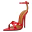 Modest / Simple Black Street Wear Womens Sandals 2020 Ankle Strap 13 cm Stiletto Heels Open / Peep Toe Sandals