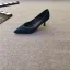 Vintage / Retro Black Prom Pumps 2020 Suede Rhinestone 7 cm Stiletto Heels Pointed Toe Pumps