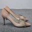 Chic / Beautiful Khaki Prom Pumps 2020 Rhinestone Bow 7 cm Stiletto Heels Pointed Toe Pumps