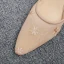 Schöne Nude Cocktail Spitze Sandalen Damen 2020 Knöchelriemen 6 cm Stilettos Spitzschuh Sandaletten