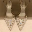 Charmant Himmelblau Strass Pailletten Brautschuhe 2020 Slingpumps 7 cm Stilettos Spitzschuh Hochzeit High Heels