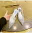 Charmant Sommer Himmelblau Cocktail Damenschuhe 2020 Strass Pailletten Spitzschuh Flache Sandaletten