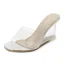 Transparent Silver Street Wear Womens Sandals 2020 8 cm Wedges Open / Peep Toe Sandals
