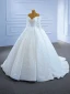 Luxus / Herrlich Ivory / Creme Brautkleider / Hochzeitskleider 2021 Ballkleid Quaste Perle Off Shoulder Perlenstickerei Pailletten Lange Ärmel Rückenfreies Hof-Schleppe Hochzeit