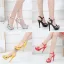 Simple Argenté Club de carnaval Sandales Femme 2020 Bride Cheville 13 cm Talons Aiguilles Peep Toes / Bout Ouvert Sandales