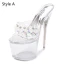 Charming Silver Rave Club Crystal Womens Sandals 2020 Rhinestone 17 cm Stiletto Heels Open / Peep Toe Sandals