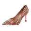 Chinese style Red Wedding Shoes 2020 Pearl Rhinestone 8 cm Stiletto Heels Pointed Toe Wedding Pumps