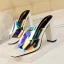 Modest / Simple Summer Burgundy Street Wear Laser Womens Sandals 2020 9 cm Thick Heels Open / Peep Toe Sandals
