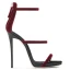 Sexy Summer Burgundy Cocktail Party Womens Sandals 2020 Leather Suede Ankle Strap 11 cm Stiletto Heels Open / Peep Toe Sandals