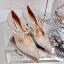 Charming Nude Pearl Rhinestone Wedding Shoes 2020 7 cm Stiletto Heels Pointed Toe Wedding Pumps