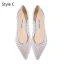 Glittrande Silver Brudskor 2020 Rhinestone Paljetter 9 cm Stilettklackar Spetsiga Bröllop Pumps