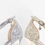 Sexy Argenté Soirée Paillettes Sandales Femme 2020 Bride Cheville 10 cm Talons Aiguilles Peep Toes / Bout Ouvert Sandales
