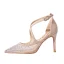 Chic / Beautiful Nude Casual Rhinestone Womens Sandals 2020 X-Strap 8 cm Stiletto Heels Pointed Toe Sandals