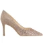 Sparkly Champagne Sequins Wedding Shoes 2021 Leather 8 cm Stiletto Heels Pointed Toe Wedding Pumps High Heels