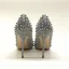 Charmant Argenté Soirée Paillettes Rivet Escarpins 2020 12 cm Talons Aiguilles À Bout Pointu Escarpins