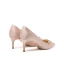 Charming Champagne Rhinestone Wedding Shoes 2021 Leather 7 cm Stiletto Heels Pointed Toe Wedding Pumps High Heels