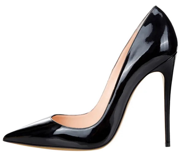 Mooie / Prachtige Bordeaux Kantoor OL Pumps 2020 Lakleer 12 cm Naaldhakken / Stiletto Spitse Neus Pumps