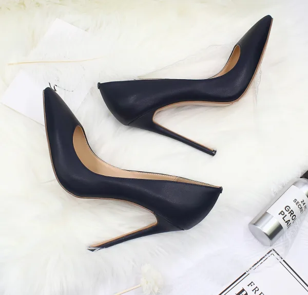 Fine Brun Kontor OL Pumps 2020 12 cm Stiletthæler Spisse Pumps