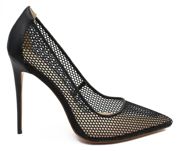 Sexy Black See-through Pierced Pumps 2020 Rave Club 12 cm Stiletto Heels Pointed Toe Pumps