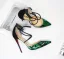 Chic / Belle Vert Vêtement de rue Sandales Femme 2020 Bride Cheville 12 cm Talons Aiguilles À Bout Pointu Sandales